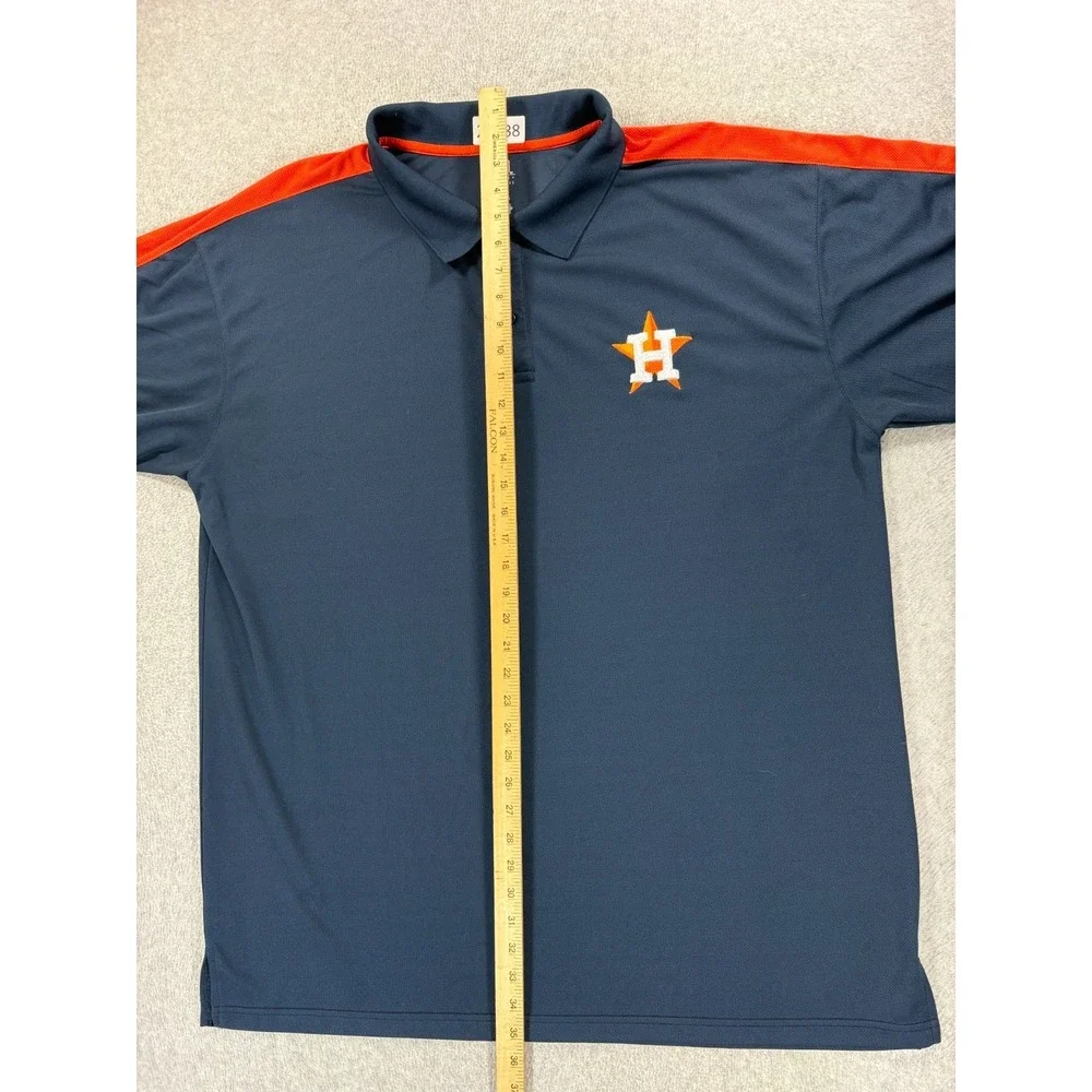 Houston Astros MLB Stitched Logo Baseball Polo Shirt (Men's 2XL Tall) Blue